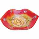 Glass Lips-Shaped Tray No 1211 31x23cm