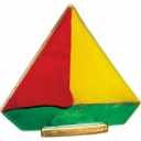 Glass Boat-Shaped Candle Holder 14,50x15 cm 